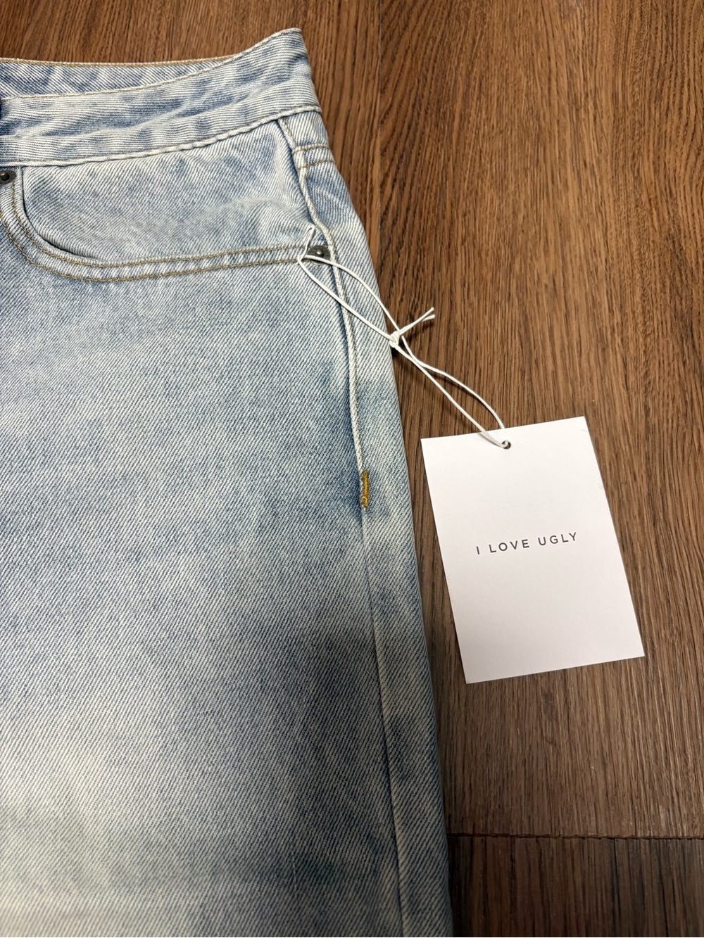 NWT I love ugly high rise jeans - light wash - straight leg - Picture 2 of 12